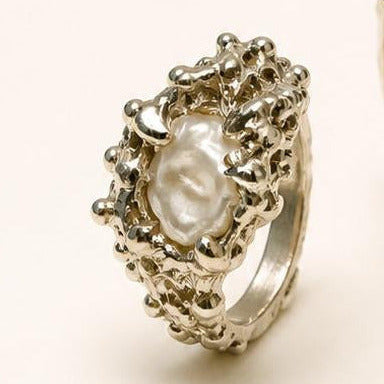 Barnacle Ring - Keshi Pearl